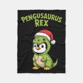 Funny Penguin T-rex Costume Christmas Kids Boys Fleecedecke (Vorderseite)