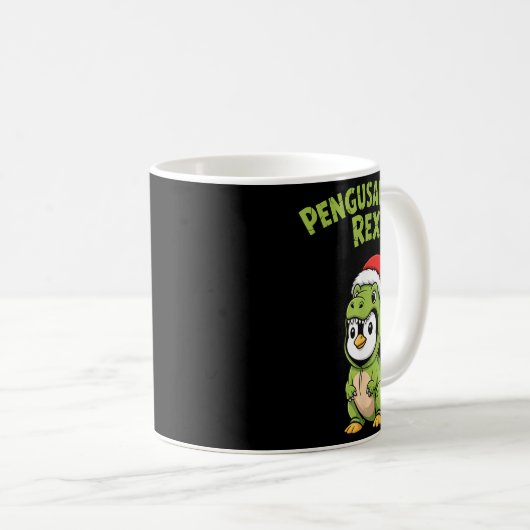 Funny Penguin T-rex Costume Christmas Kids Boys Kaffeetasse (VorderseiteRechts)