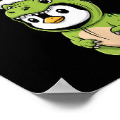 Funny Penguin T-rex Costume Christmas Kids Boys  Poster (Ecke)