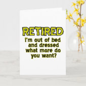 Funny pensionierte Designs Karte (Gelbe Blume)