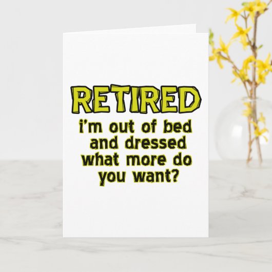 Funny pensionierte Designs Karte (Gelbe Blume)