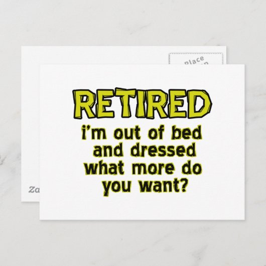 Funny pensionierte Designs Postkarte (Vorne/Hinten)