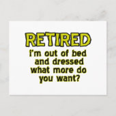 Funny pensionierte Designs Postkarte (Vorderseite)