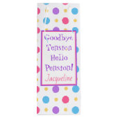 Funny Pensiontion Hallo Pensionsquote farbenfroh Geschenktüte Für Weinflaschen (Rückseite)