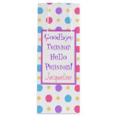 Funny Pensiontion Hallo Pensionsquote farbenfroh Geschenktüte Für Weinflaschen (Vorderseite)