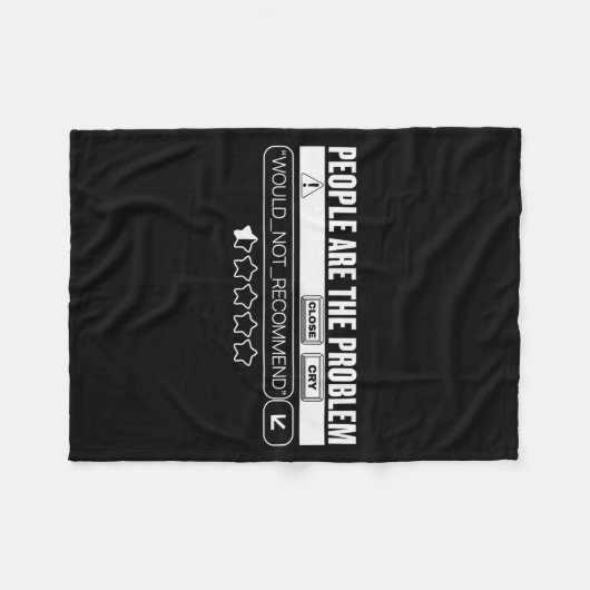 Funny People Are The Problem, Would Not Recommend  Fleecedecke (Vorderseite (Horizontal))