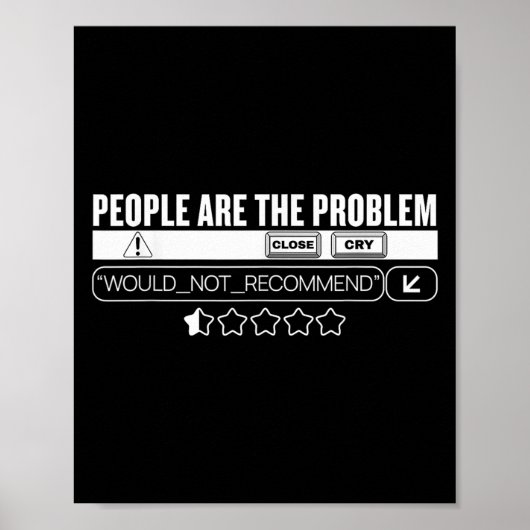 Funny People Are The Problem, Would Not Recommend  Poster (Vorne)
