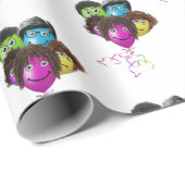 Funny People Balloon Group Geschenkpapier (Rolleneckpunkt)