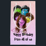 Funny People Birthday Party Balloons Kleine Geschenktüte<br><div class="desc">Balloons mit Lächeln,  Augenballen,  Brillen und Haaren auf Polka Dot Hintergrund zum Geburtstag. Text ist bearbeitbar.</div>