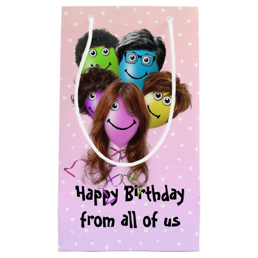 Funny People Birthday Party Balloons Kleine Geschenktüte (Vorderseite)