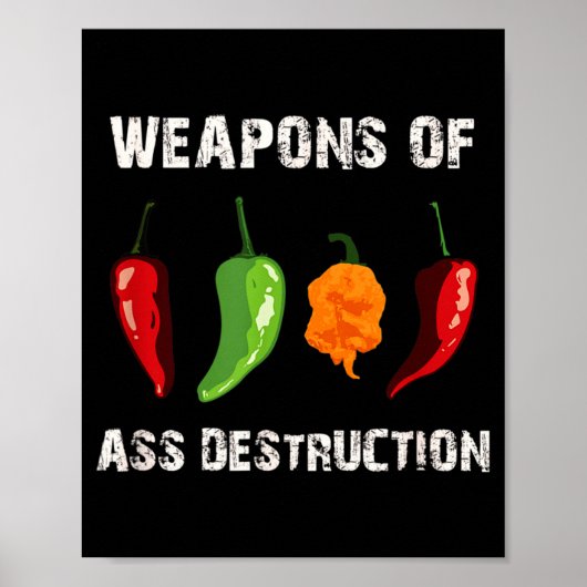 Funny Pepper Chili Head Scy Hot Foods Poster (Vorne)