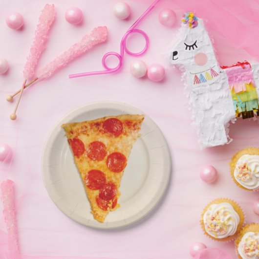 Funny Pepperoni Pizza 4Vinny Pappteller (Party)