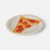 Funny Pepperoni Pizza 4Vinny Pappteller (Schrägansicht)