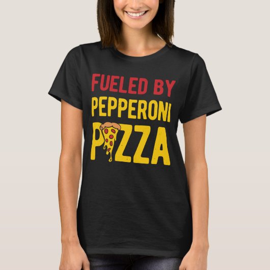 Funny Pepperoni Pizza T-Shirt (Vorderseite)