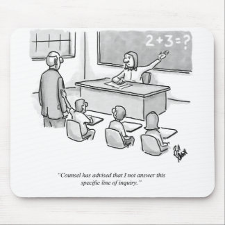 Funny Percenters Classroom Lawyer Cartoon Spaß Mousepad