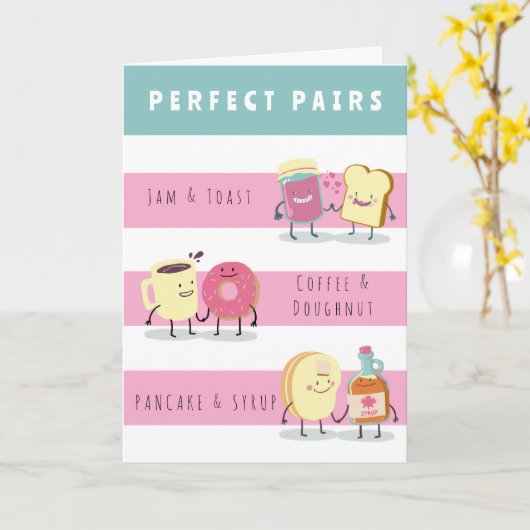 FUNNY PERFECT PAIR ANNIVERSARY CARD KARTE (Gelbe Blume)