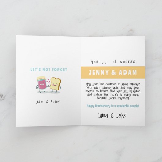 FUNNY PERFECT PAIR ANNIVERSARY KARTE (Innenseite)