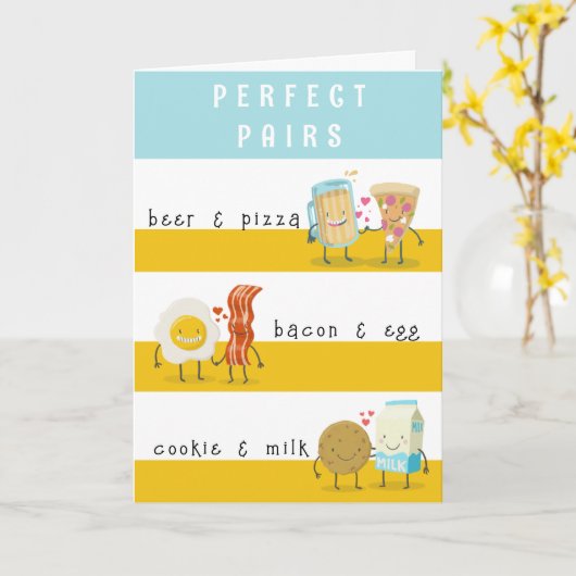 FUNNY PERFECT PAIR ANNIVERSARY KARTE (Gelbe Blume)