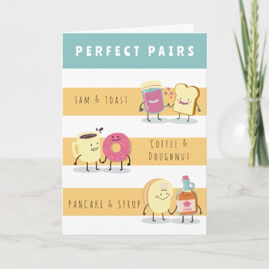 FUNNY PERFECT PAIR ANNIVERSARY KARTE (Vorderseite)