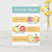 FUNNY PERFECT PAIR ANNIVERSARY KARTE (Gelbe Blume)