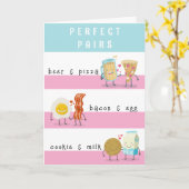 FUNNY PERFECT PAIR ANNIVERSARY KARTE (Gelbe Blume)