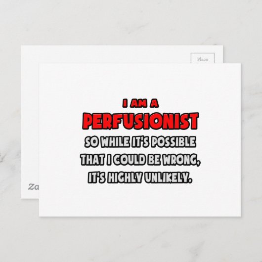 Funny Perfusionist .. Sehr unwahrscheinlich Postkarte (Vorne/Hinten)