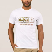 Funny Periodentafel Schweinefleisch, Bacon Spaß Fe T-Shirt (Vorderseite)