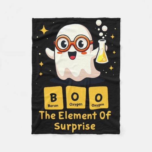 Funny Periodic Table Chemistry Ghost Nerd Boo Hall Fleecedecke (Vorderseite)