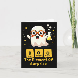 Funny Periodic Table Chemistry Ghost Nerd Boo Hall Karte