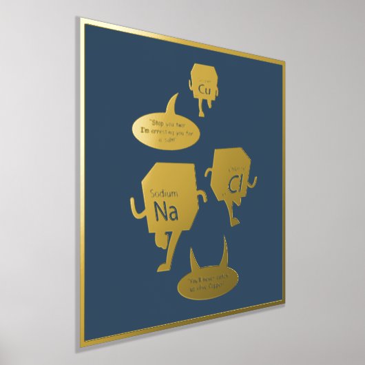 Funny Periodic Table Chemistry Gold Foliendrucke (Ablage )