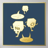 Funny Periodic Table Chemistry Gold Foliendrucke (Vorderseite)