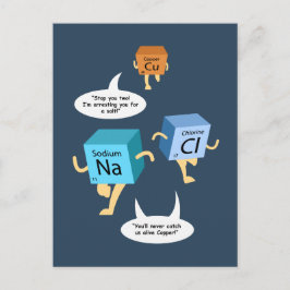 Funny Periodic Table Chemistry Spaß Postkarte