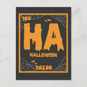 Funny Periodic Table Halloween Chemical Gift Postkarte