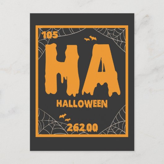 Funny Periodic Table Halloween Chemical Gift Postkarte (Vorderseite)