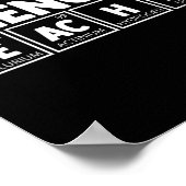 Funny Periodic Table Science Teacher Nerd C Poster (Ecke)
