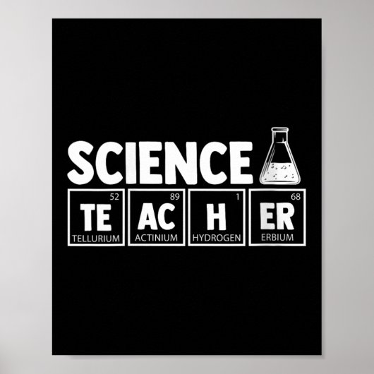 Funny Periodic Table Science Teacher Nerd C Poster (Vorne)