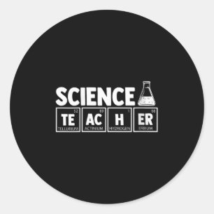 Funny Periodic Table Science Teacher Nerd C Runder Aufkleber