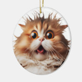 FUNNY PERSIAN CAT ÜBERRASCHTE KATZE KERAMIK ORNAMENT (Links)