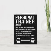 Funny Personal Trainer Definition Fitness Coach Karte (Vorderseite)