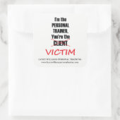 Funny Personal Trainer Fitness Gym Business Quadratischer Aufkleber (Tasche)