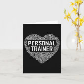 Funny Personal Trainer Herzgeschenk Gym Coach Trai Karte (Gelbe Blume)