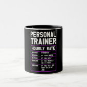 Funny Personal Trainer Stundensatz Zweifarbige Tasse (Mittel)