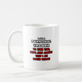 Funny Personal Trainer T - Shirt Kaffeetasse (Links)