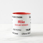 Funny Personalisable Pet Peeves Hates Swear Words Tasse (Zentrum)
