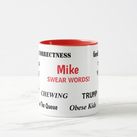 Funny Personalisable Pet Peeves Hates Swear Words Tasse (Zentrum)