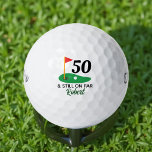 Funny Personalisiert 50. Geburtstagsgeschenk für G Golfball<br><div class="desc">Ideal für Golfer,  die die großen 5-0 treffen! Dieses anpassbare Design bietet spielerisch '50 & Still on Par' können Sie auch Ihren Namen oder jeden Text hinzufügen. Ideal für Geburtstagsgeschenke,  Golffreunde oder alle,  die ein halbes Jahrhundert im Stil feiern!</div>
