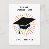 Funny Personalisiert Abschluss Ankündigungspostkarte (Vorderseite)