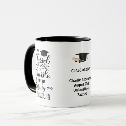 FUNNY Personalisiert Abschluss Graduate Quote Gesc Tasse (Vorderseite Links)