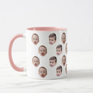 Funny Personalisiert Baby Face 2 Fotos Tasse