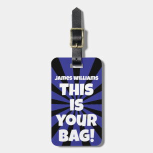 Funny Personalisiert Bag Achtung Blue Reise Gepäckanhänger